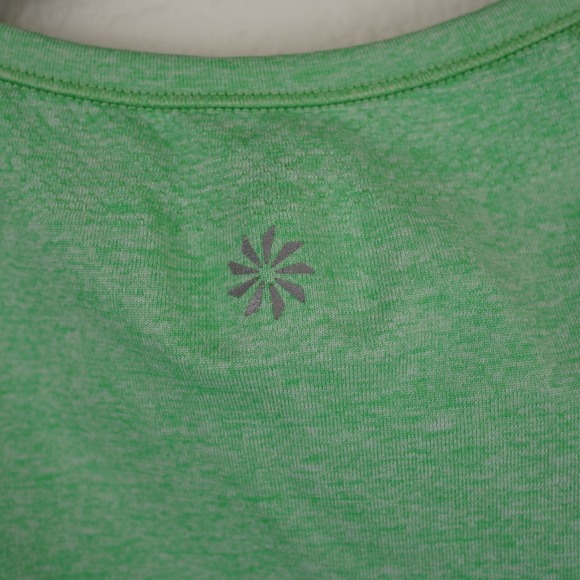 Athleta Green Ruched Performance Top Size S - Picture 4 of 10